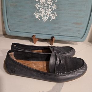 Born Women's Black Leather Moccasins